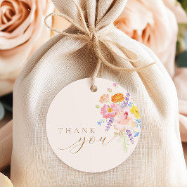 Etiquetas Para Recuerdos Petals & Prosecco Floral Bridal Shower Favor Tags