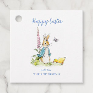 Etiquetas Para Recuerdos Peter Rabbit en el jardín Feliz Pascua