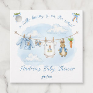 Etiquetas Para Recuerdos Peter the Rabbit Clothesline Baby Shower