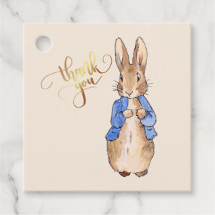 Etiquetas Para Recuerdos Peter the Rabbit Gracias Beige