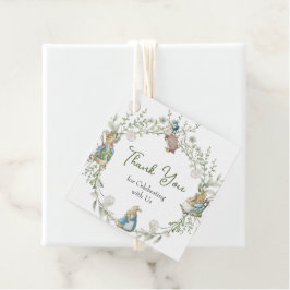 Etiquetas Para Recuerdos Peter the Rabbit Wildflower Baby Shower Thanks 