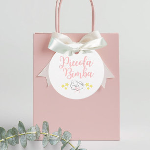 Etiquetas Para Recuerdos Piccola Bimba (Niña)  Blanca