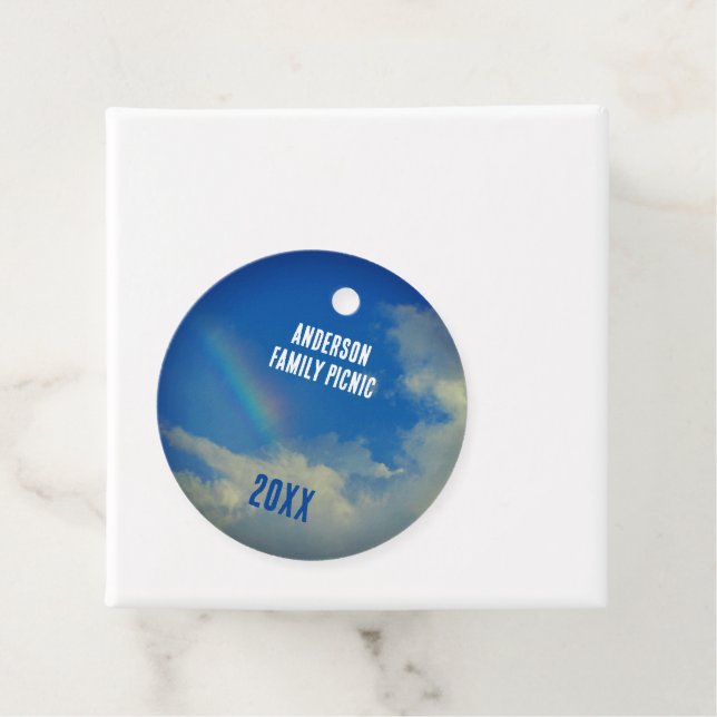 Etiquetas Para Recuerdos Picinato de la familia anual arcoiris de la Reunió (In situ)