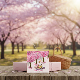 Etiquetas Para Recuerdos Pícnic Personalizado Plaza Flor de Cerezo