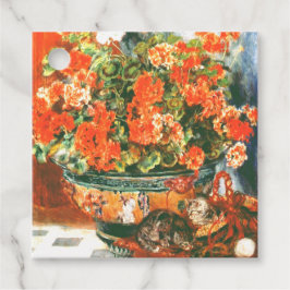 Etiquetas Para Recuerdos Pierre-Auguste Renoir Geraniums And Cats