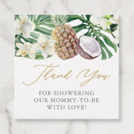 Etiquetas Para Recuerdos Pineapple Tropical Deja Baby Shower Gracias