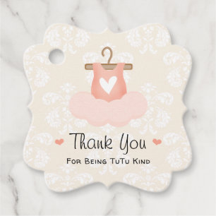 Etiquetas Para Recuerdos Pink Ballerina Tutu Baby Shower Gracias