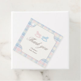 Etiquetas Para Recuerdos Pink Blue Teddy Bear Square Gender Reveal