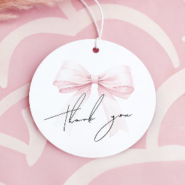 Etiquetas Para Recuerdos Pink Bow Graduation Favor Tags