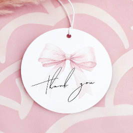 Etiquetas Para Recuerdos Pink Bow Graduation Favor Tags