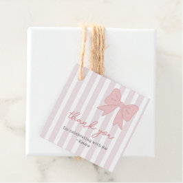 Etiquetas Para Recuerdos Pink Coquette Bow Cumpleaños