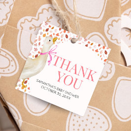 Etiquetas Para Recuerdos Pink Little Silly Goose Baby Shower Square