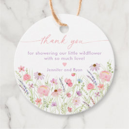 Etiquetas Para Recuerdos Pink Pastel Wildflower Baby Shower