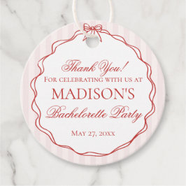 Etiquetas Para Recuerdos Pink & Red Heart Lingerie Bachelorette Party