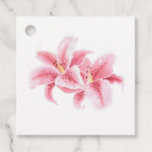 Etiquetas Para Recuerdos Pink Stargazer Lilies