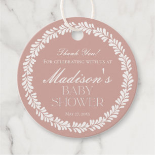 Etiquetas Para Recuerdos Pink Talavera Tile España Fiesta Baby Shower