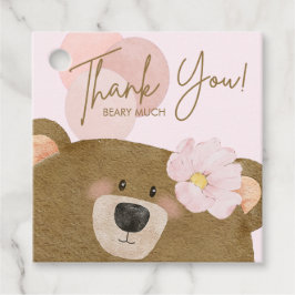 Etiquetas Para Recuerdos Pink Teddy Podemos Bear Esperar Chica Baby Shower