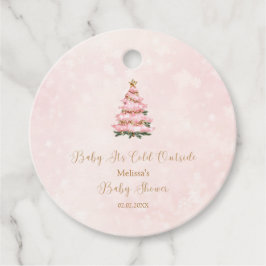 Etiquetas Para Recuerdos Pink Winter Baby Its Cold Outside Baby Shower