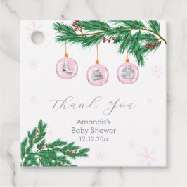 Etiquetas Para Recuerdos Pink Winter Clothesline Ornaments Baby Shower 