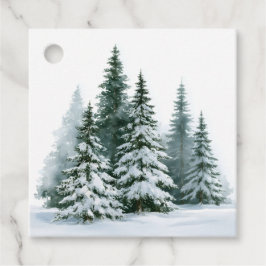 Etiquetas Para Recuerdos Pinos de Invierno