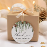 Etiquetas Para Recuerdos Pinos de invierno rústicos bebé ducha gracias<br><div class="desc">Para una personalización más avanzada de este diseño,  simplemente seleccione el botón "Personalizar It" de arriba.</div>