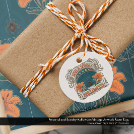 Etiquetas Para Recuerdos Pintura de época de Halloween fantasmal personaliz