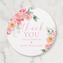 Etiquetas Para Recuerdos Piper Peony Floral Baby Shower Gracias Por Favor