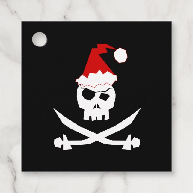 Etiquetas Para Recuerdos Pirata Santa (Anverso)
