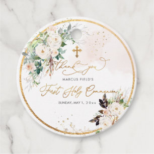 Etiquetas Para Recuerdos PixDezines color de agua rosa rubor Comunión