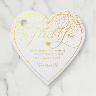 Etiquetas Para Recuerdos PixDezines Confeti Dorado Romántico Caligrafía