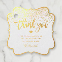PixDezines Gold Foil Confetti Script Moderno