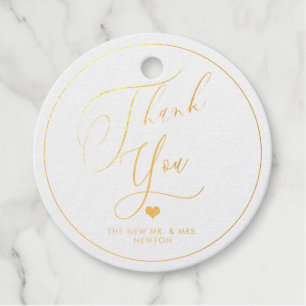 Etiquetas Para Recuerdos PixDezines Gold Gracias, Caligrafía Romántica