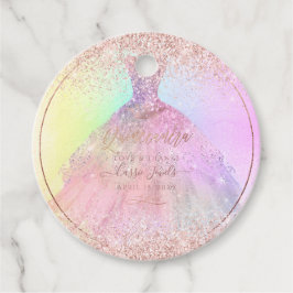 Etiquetas Para Recuerdos PixDezines Quinceanera Purpurina Cotton Candy Gown