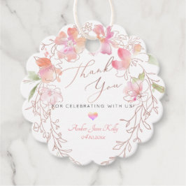 Etiquetas Para Recuerdos PixDezines Watercolor Dulce Pea Wreath Gracias