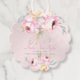 Etiquetas Para Recuerdos PixDezines Watercolor Rubor Baptism Gracias