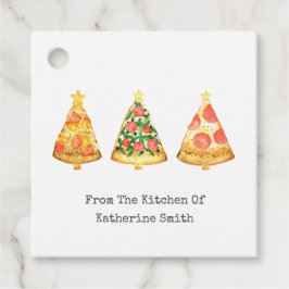 Etiquetas Para Recuerdos Pizza de árbol de Navidad desde la cocina de