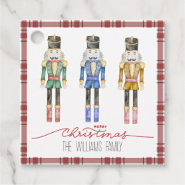 Etiquetas Para Recuerdos Plaid Nutcracker Holiday Square Gift Tags