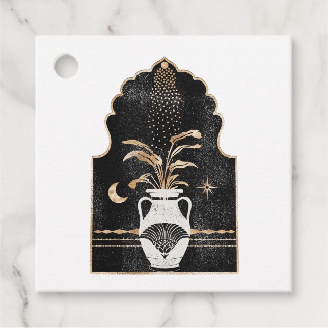 Etiquetas Para Recuerdos Planta cósmica mística (Anverso)