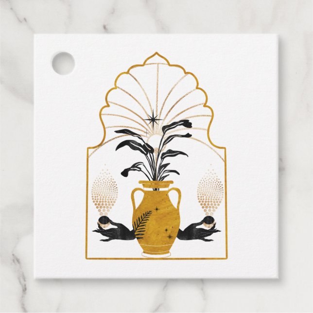 Etiquetas Para Recuerdos Planta cósmica mística (Anverso)