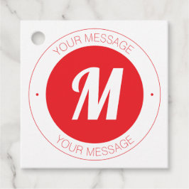 Etiquetas Para Recuerdos Plantilla de Monograma y Texto Circular de persona
