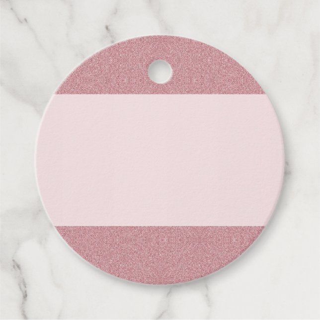 Etiquetas Para Recuerdos Plantilla en blanco con brillo dorado rosa persona (Anverso)