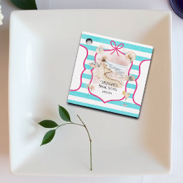 Etiquetas Para Recuerdos Playa de Moda de verano y ducha de novia con olas