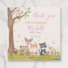 Etiquetas Para Recuerdos Plaza de animales de Woodland Chica de color marró