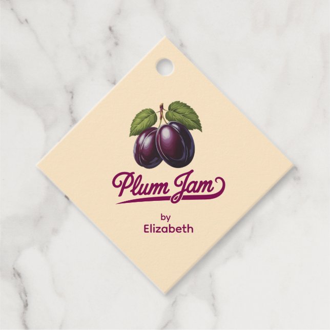Etiquetas Para Recuerdos Plum Jam (Anverso)