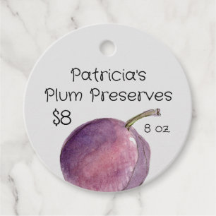 Etiquetas Para Recuerdos Plum Price Tag Acondicionamiento Fruta Casero