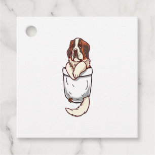 Etiquetas Para Recuerdos Pocket St Bernard Puppy