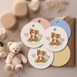 Etiquetas Para Recuerdos Podemos Esperar A Baby Shower Blue Gracias