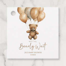 Etiquetas Para Recuerdos Podemos Esperar A Boho Teddy Bear Baby Shower
