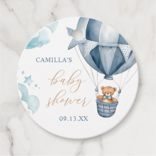Etiquetas Para Recuerdos Podemos Esperar El Baby Shower Azul