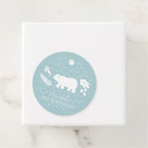 Polar Bear Blue Winthday Gracias